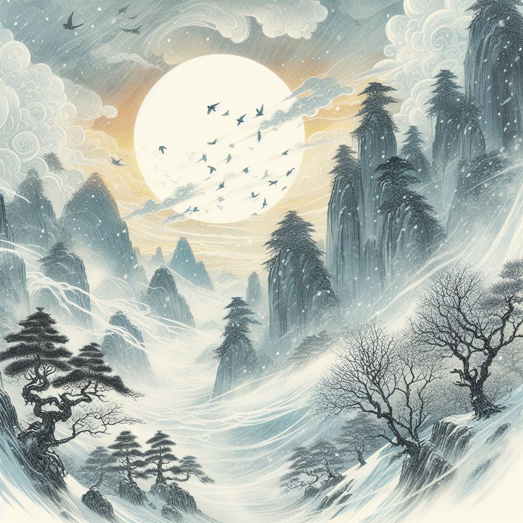 北风吹雪四更初，嘉瑞天教及岁除。 Poster