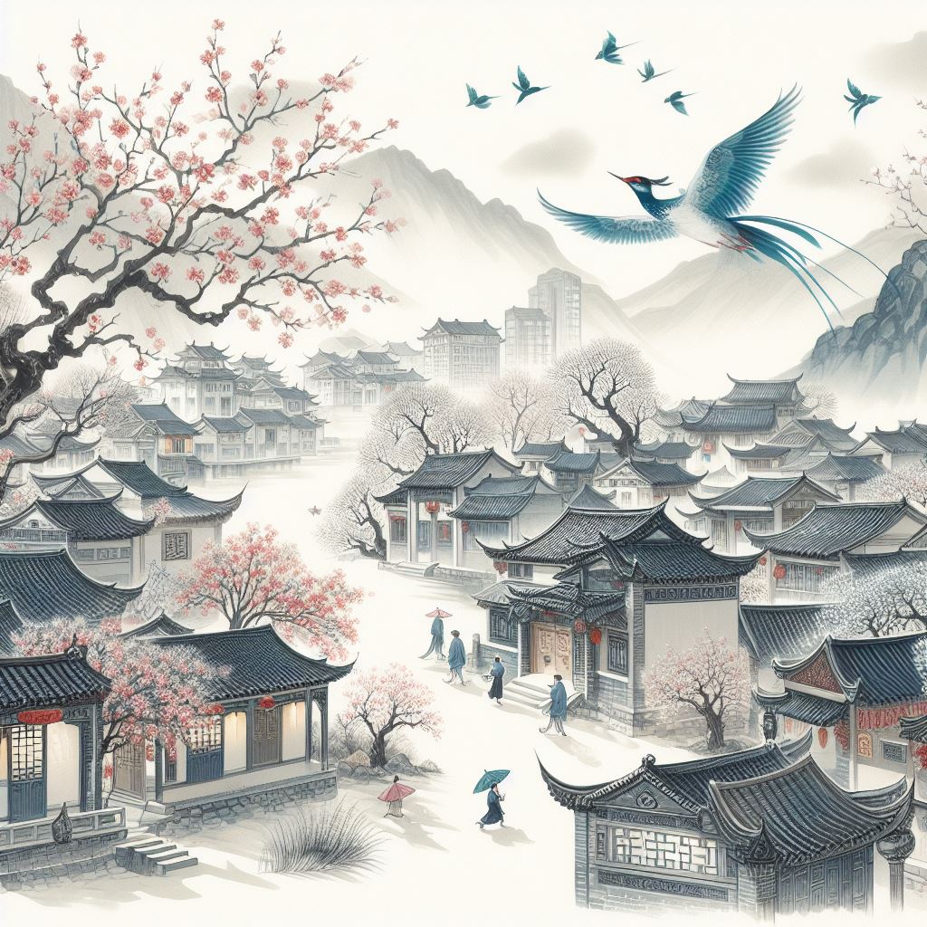 春城无处不飞花，寒食东风御柳斜。 Poster