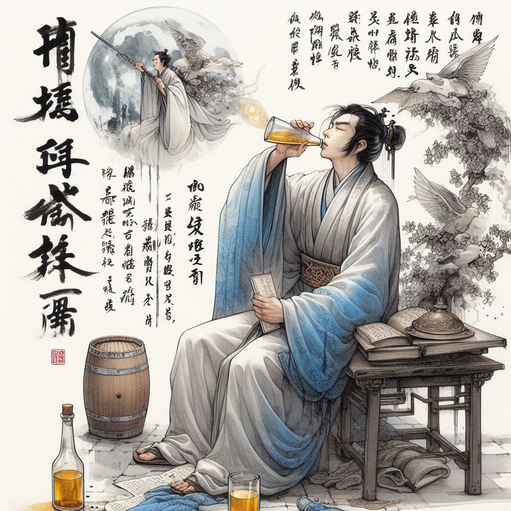 夜饮东坡醒复醉，归来仿佛三更。家童鼻息已雷鸣。 Poster