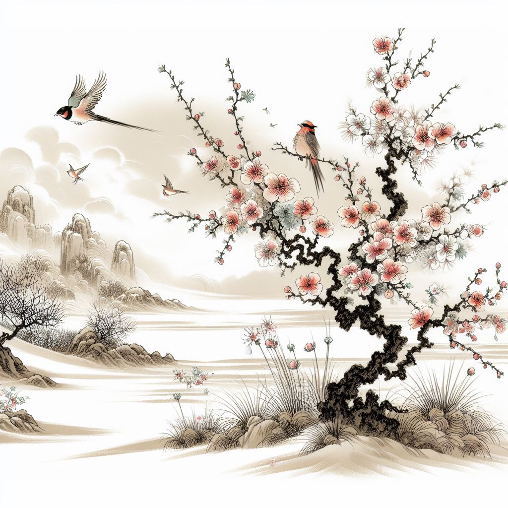 秦中花鸟已应阑，塞外风沙犹自寒。 Poster