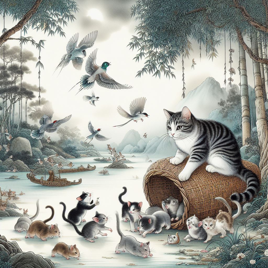 墉集欺猫鼠，林藏逐雀鹯。