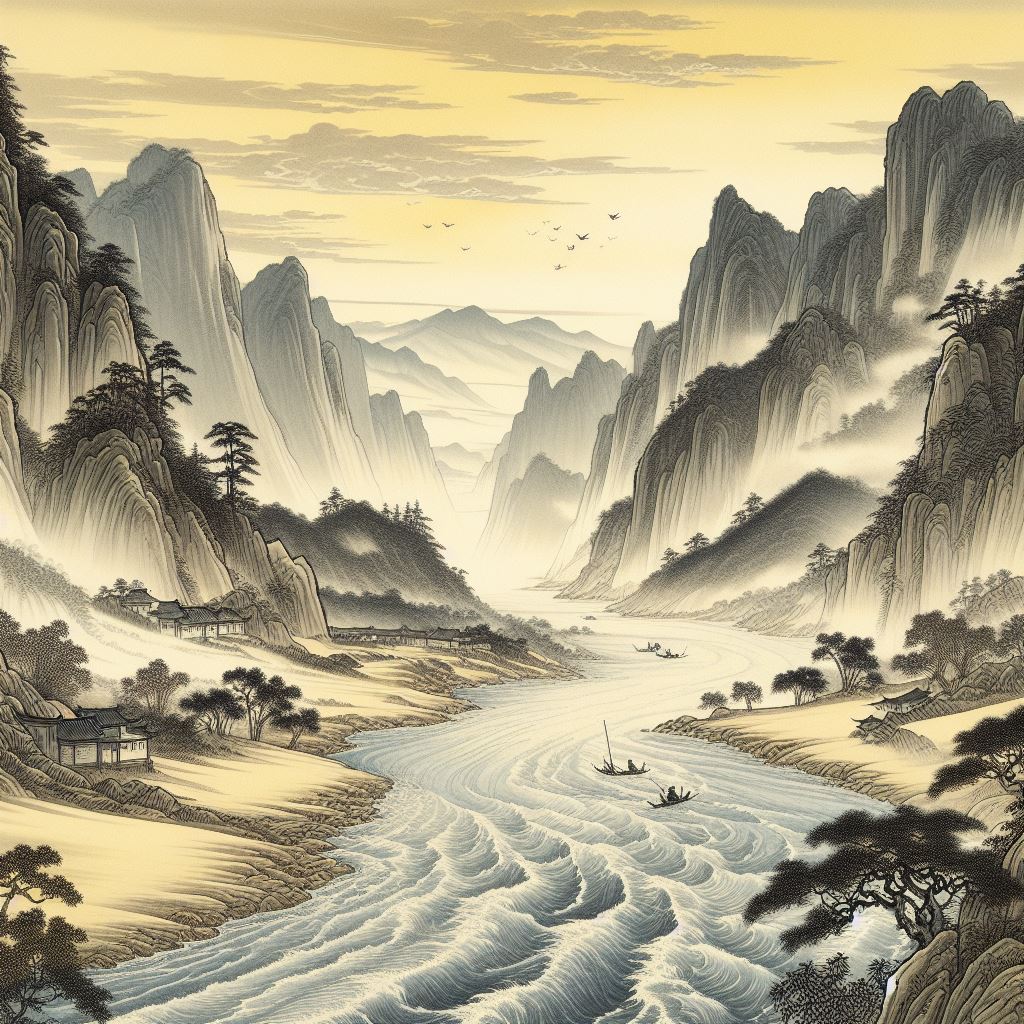 白日依山尽，黄河入海流。 Poster