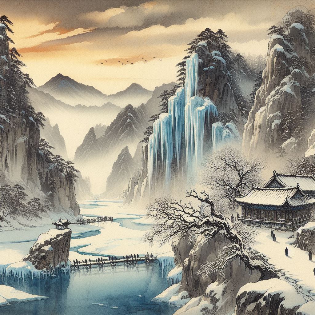 漱冰濯雪，眇视万里一毫端。 Poster
