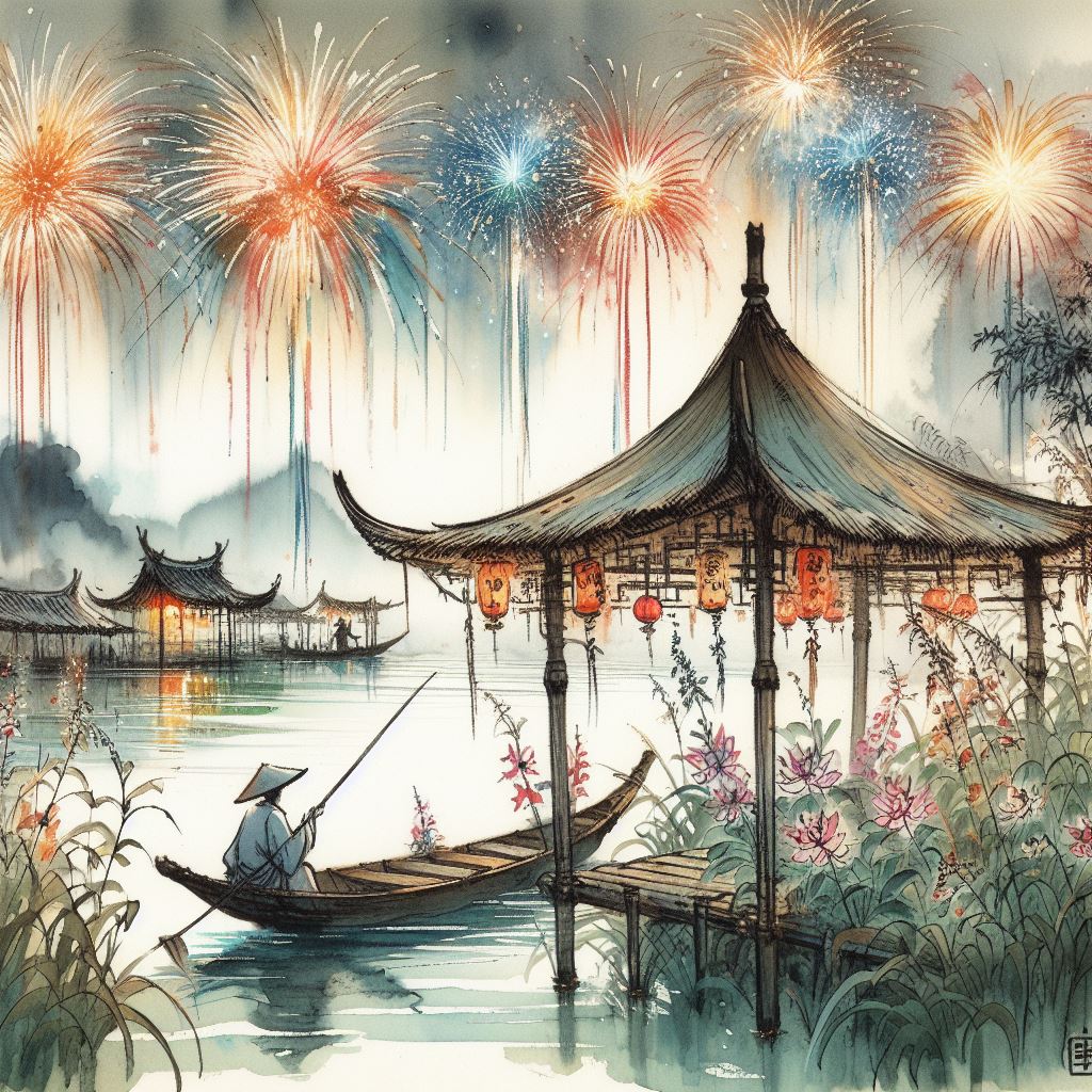 最爱芦花经雨后，一蓬烟火饭鱼船。 Poster