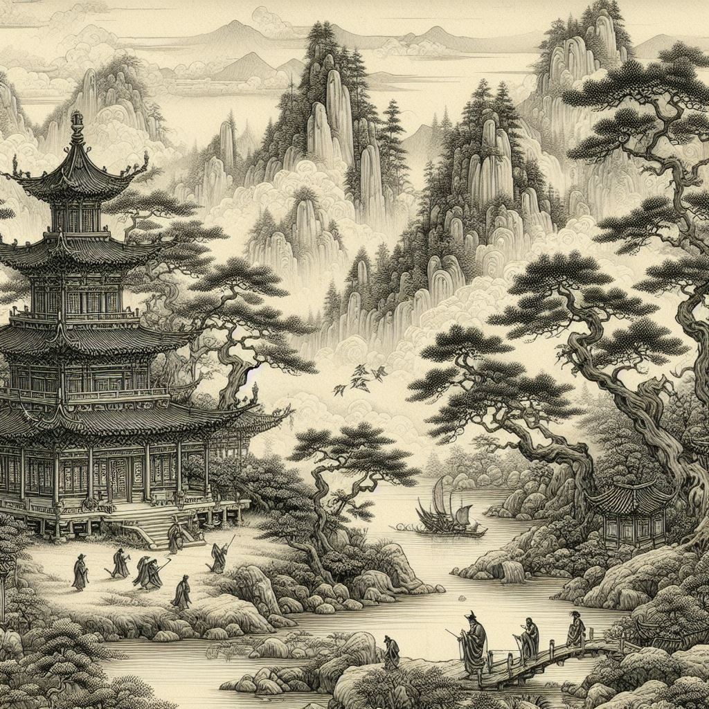 因依老宿发心初，半学修心半读书。 Poster