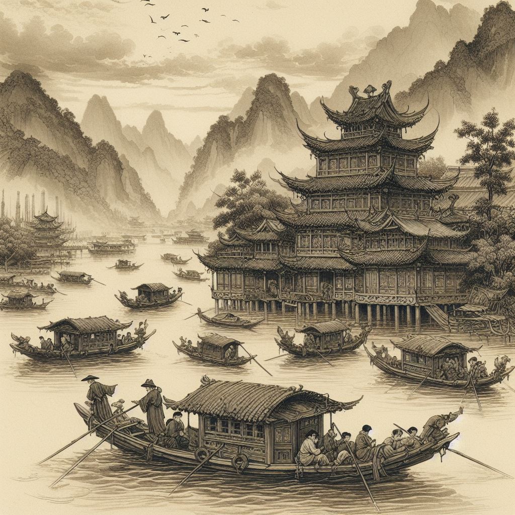 一叶渔船两小童，收篙停棹坐船中。 Poster
